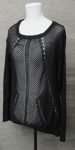 Lochmuster pulli schwarz gr - pulli, in