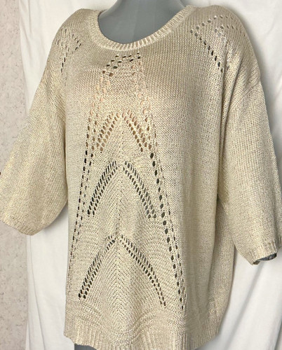 Damen sommerpulli goldlurex - damen,