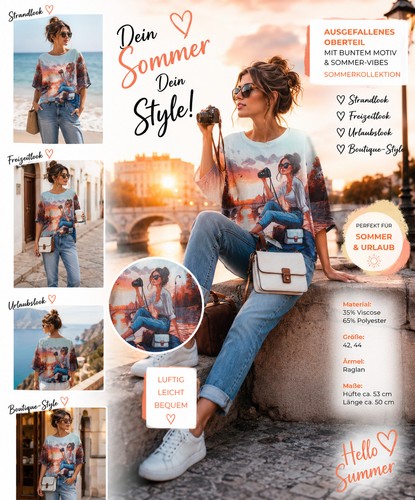 Flippige tunika pulli lady - flippige, mit